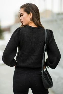 Vero Moda Annie Knit Sweater In Black - FINAL SALE