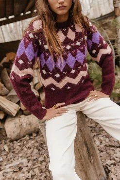 Wholesale π― Vero Moda Bessie Sweater In Burgundy π― 10 Vero Moda Bessie Sweater In Burgundy