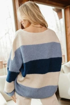 Vero Moda Layla Sweater In Blue Tops