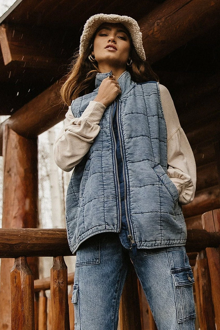 Buy ❤️ ODDI Acid Wash Quilted Vest - FINAL SALE 😍 10 ODDI Acid Wash Quilted Vest - FINAL SALE