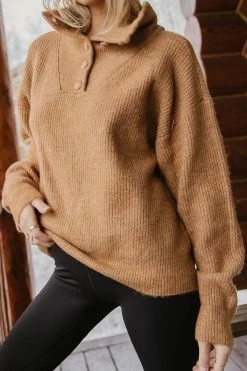 Vero Moda Ariella Pullover In Camel Tops