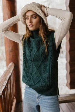 Best deal 😀 Vero Moda Viktoria High Neck Vest In Emerald Sweaters 🔥 16 Vero Moda Viktoria High Neck Vest In Emerald Sweaters