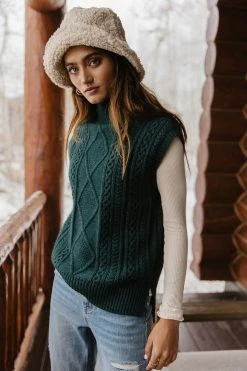 Best deal 😀 Vero Moda Viktoria High Neck Vest In Emerald Sweaters 🔥 18 Vero Moda Viktoria High Neck Vest In Emerald Sweaters
