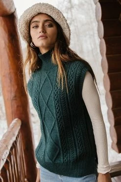 Best deal 😀 Vero Moda Viktoria High Neck Vest In Emerald Sweaters 🔥 19 Vero Moda Viktoria High Neck Vest In Emerald Sweaters