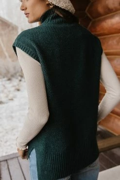 Best deal 😀 Vero Moda Viktoria High Neck Vest In Emerald Sweaters 🔥 21 Vero Moda Viktoria High Neck Vest In Emerald Sweaters