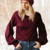 SINA Kaori Top In Berry - FINAL SALE
