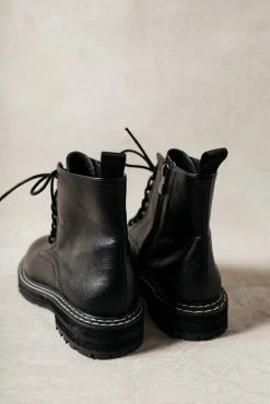 BEAST FASHION Shoes Millie Combat Boots In Black -FINAL SALE