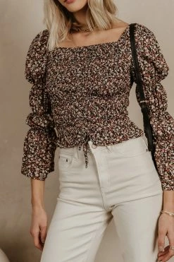 PROMESA Lauren Floral Top - FINAL SALE