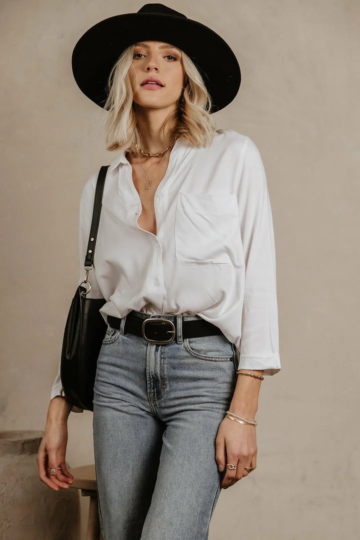 Promo ๐งจ DRESS FORUM Sheera Button Down Top In Ivory - FINAL SALE โ๏ธ 2 DRESS FORUM Sheera Button Down Top In Ivory - FINAL SALE