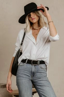 Promo ๐งจ DRESS FORUM Sheera Button Down Top In Ivory - FINAL SALE โ๏ธ 10 DRESS FORUM Sheera Button Down Top In Ivory - FINAL SALE