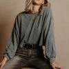 Tres Bien Albie Ribbed Top In Blue - FINAL SALE Tops