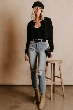 SINA Sweaters Leonie Set In Black - FINAL SALE