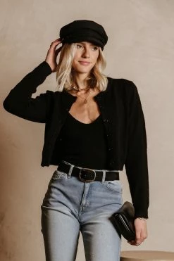 SINA Sweaters Leonie Set In Black - FINAL SALE
