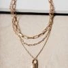 JOYFUL JEWELRY Neila Gold Lock Chain Necklace
