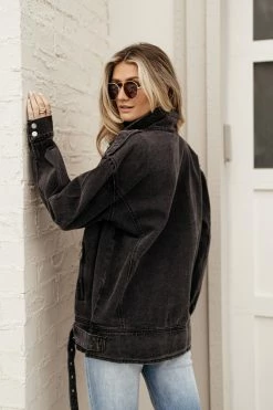 QIZHEN Marcello Denim Moto Jacket - FINAL SALE