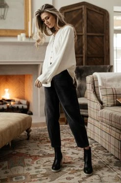 LISTICLE Rosealie Oversized Shirt In Ivory - FINAL SALE