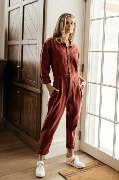 SINA Ellwood Jumpsuit In Rust - FINAL SALE