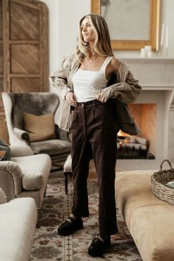 Mustard Seed Meret Shirt Jacket In Mocha Tops