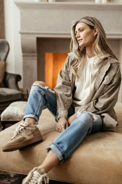 Mustard Seed Meret Shirt Jacket In Mocha Tops