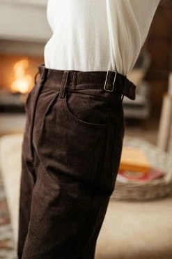 CRESCENT Adora Corduroy Pants In Brown - FINAL SALE