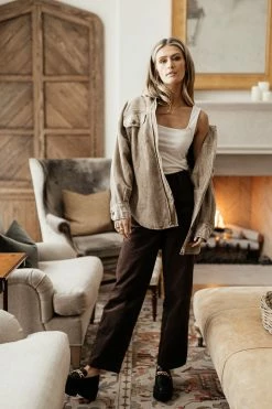 CRESCENT Adora Corduroy Pants In Brown - FINAL SALE