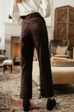 CRESCENT Adora Corduroy Pants In Brown - FINAL SALE