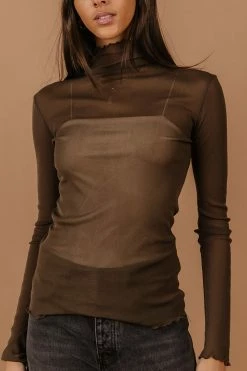 Flash Sale 💯 HEM&THREAD Eliana Layering Top In Mocha - FINAL SALE 👏 12 HEM&THREAD Eliana Layering Top In Mocha - FINAL SALE