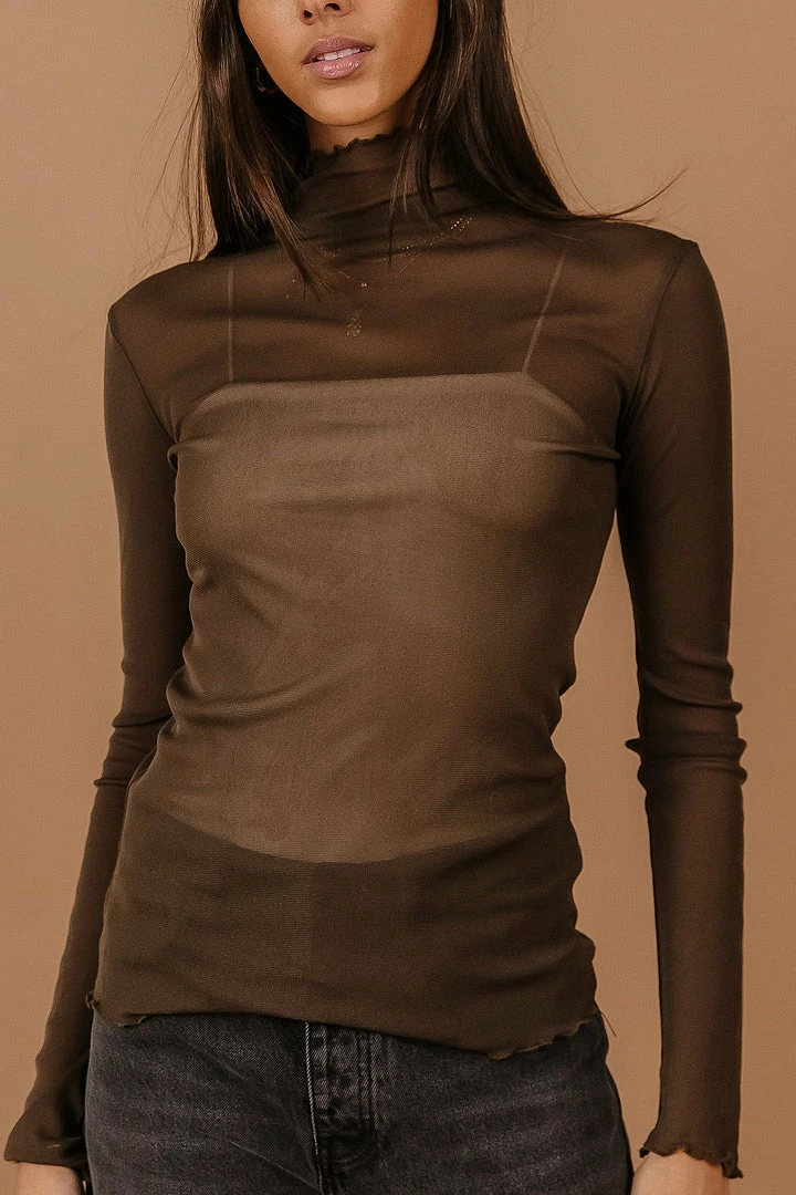 Flash Sale 💯 HEM&THREAD Eliana Layering Top In Mocha - FINAL SALE 👏 6 HEM&THREAD Eliana Layering Top In Mocha - FINAL SALE