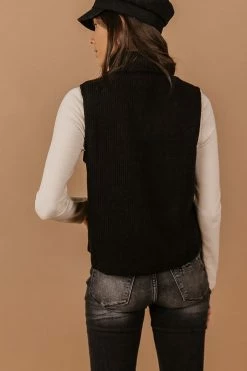 Tops Vero Moda River Sweater Vest In Black - FINAL SALE