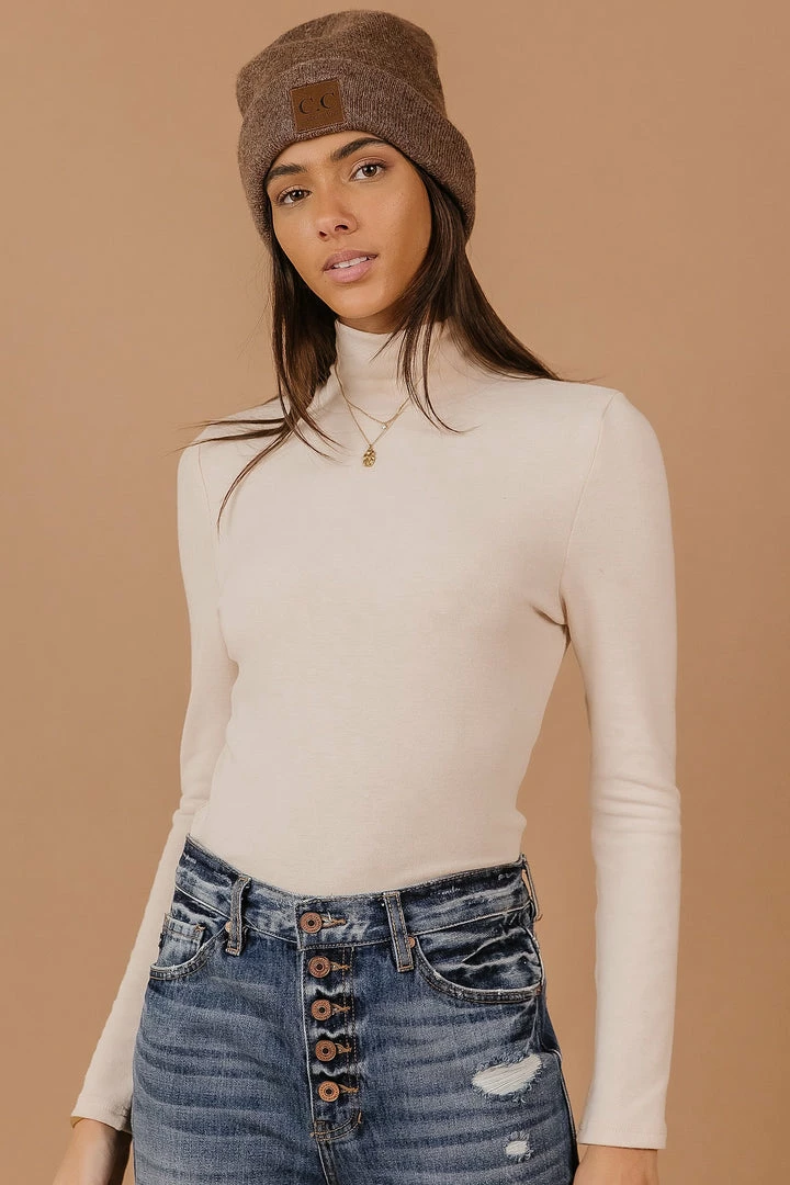 Cheapest ✔️ PAPER CRANE Diann Mock Neck Top In Taupe - FINAL SALE 🎁 3 PAPER CRANE Diann Mock Neck Top In Taupe - FINAL SALE