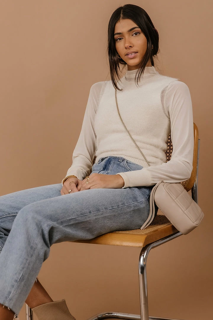 New ⭐ Sweaters Vero Moda Nadine Sweater Vest In Ivory 🎉 4 Sweaters Vero Moda Nadine Sweater Vest In Ivory