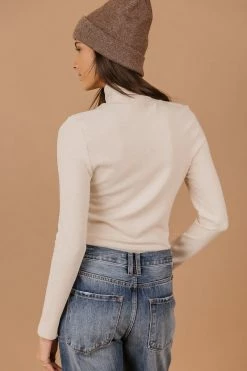 Cheapest ✔️ PAPER CRANE Diann Mock Neck Top In Taupe - FINAL SALE 🎁 19 PAPER CRANE Diann Mock Neck Top In Taupe - FINAL SALE