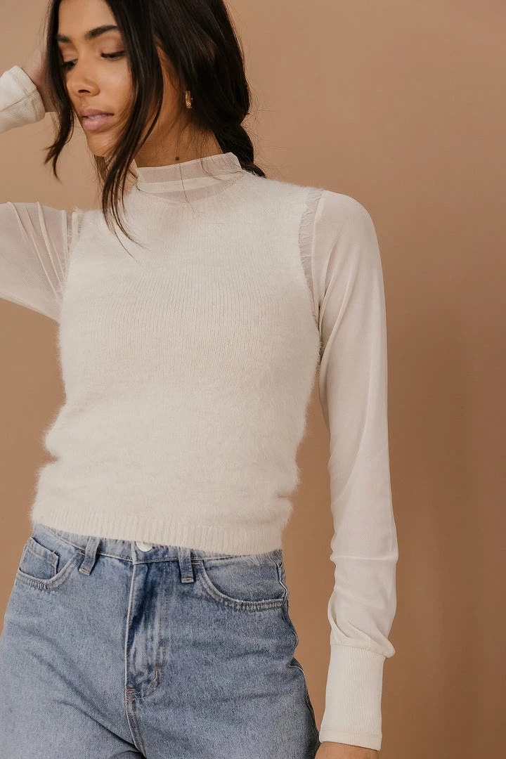 New ⭐ Sweaters Vero Moda Nadine Sweater Vest In Ivory 🎉 2 Sweaters Vero Moda Nadine Sweater Vest In Ivory