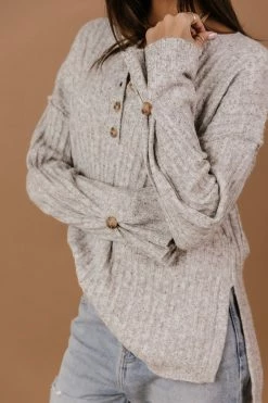 HEM&THREAD Justine Top In Grey - FINAL SALE