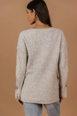 HEM&THREAD Justine Top In Grey - FINAL SALE