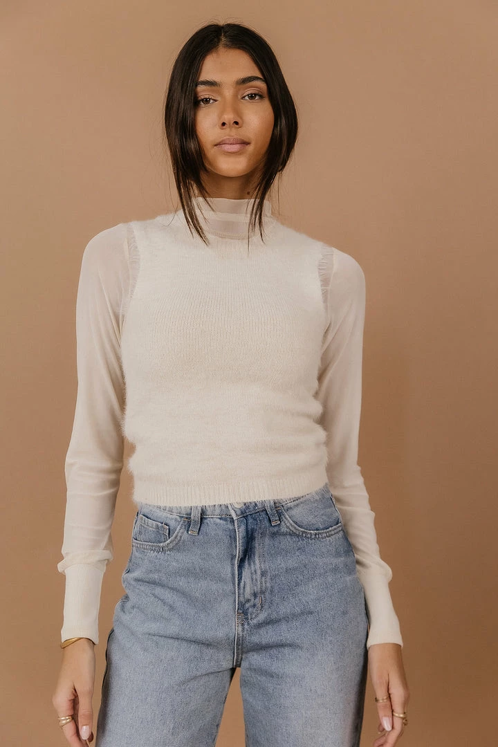 New ⭐ Sweaters Vero Moda Nadine Sweater Vest In Ivory 🎉 5 Sweaters Vero Moda Nadine Sweater Vest In Ivory