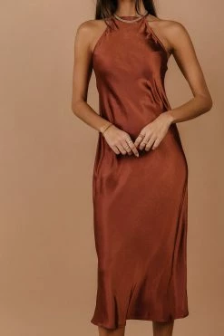 Discount π₯° DRESS FORUM Brynn Midi π Dress In Rust - FINAL SALE π 6 DRESS FORUM Brynn Midi Dress In Rust - FINAL SALE