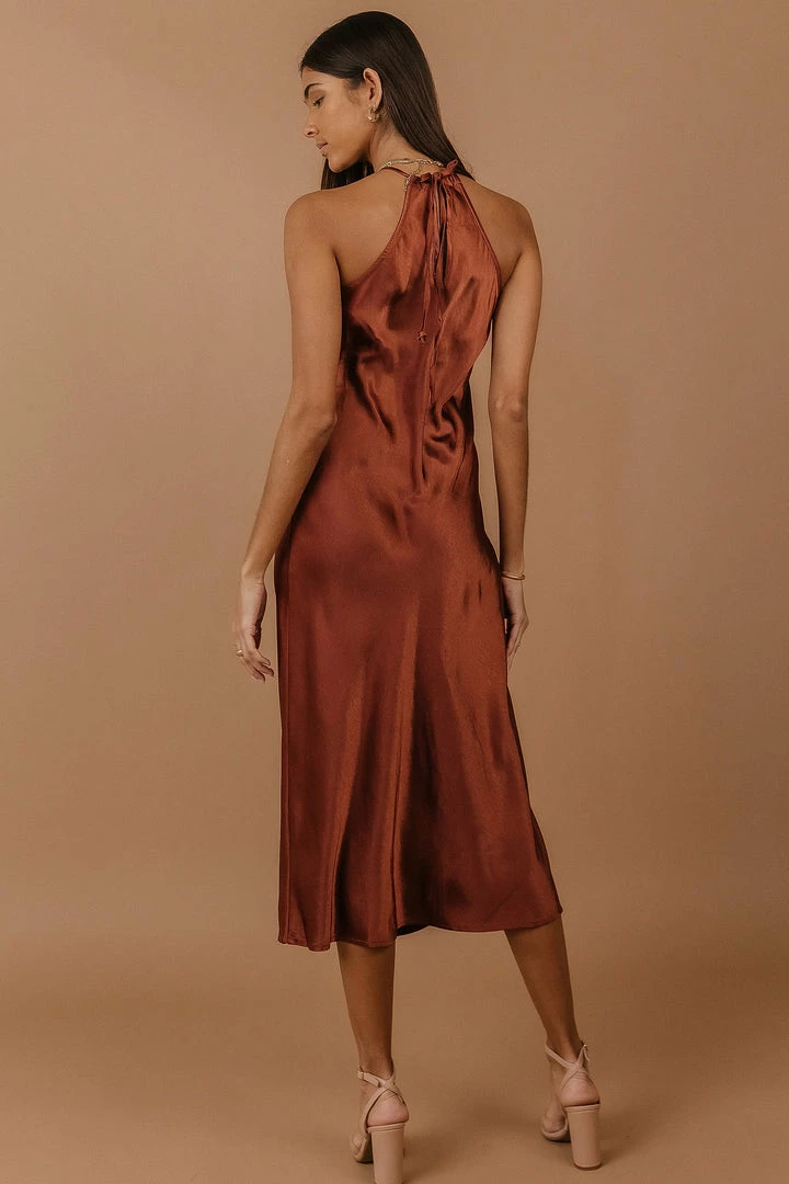 Discount π₯° DRESS FORUM Brynn Midi π Dress In Rust - FINAL SALE π 4 DRESS FORUM Brynn Midi Dress In Rust - FINAL SALE