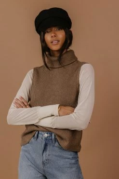 Vero Moda River Sweater Vest In Brown - FINAL SALE
