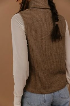 Vero Moda River Sweater Vest In Brown - FINAL SALE