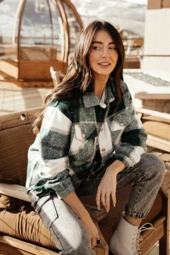 Promo ๐ QIZHEN Plaid ๐ Shirt Jacket In Green - FINAL SALE โญ 8 QIZHEN Plaid Shirt Jacket In Green - FINAL SALE