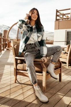 Promo ๐ QIZHEN Plaid ๐ Shirt Jacket In Green - FINAL SALE โญ 10 QIZHEN Plaid Shirt Jacket In Green - FINAL SALE