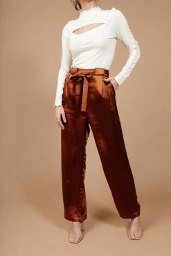 SKIES ARE BLUE Adalene Satin Pants - FINAL SALE