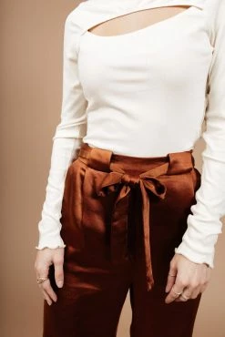 SKIES ARE BLUE Adalene Satin Pants - FINAL SALE