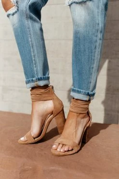 FREE SOUL/MIRACLE MILE Blair Ankle Strap Heels In Nude