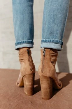 FREE SOUL/MIRACLE MILE Blair Ankle Strap Heels In Nude