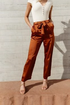 SKIES ARE BLUE Adalene Satin Pants - FINAL SALE