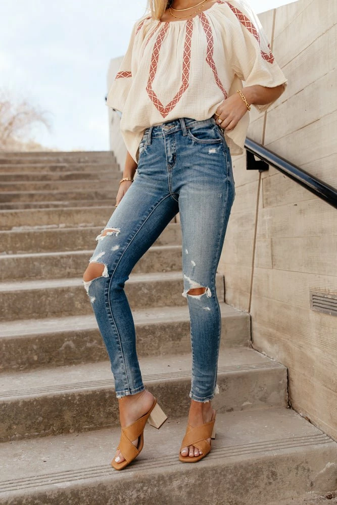 Brand new โค๏ธ PLASTIC Margot Distressed Skinny Denim - FINAL SALE ๐ Jeans โ 5 PLASTIC Margot Distressed Skinny Denim - FINAL SALE Jeans