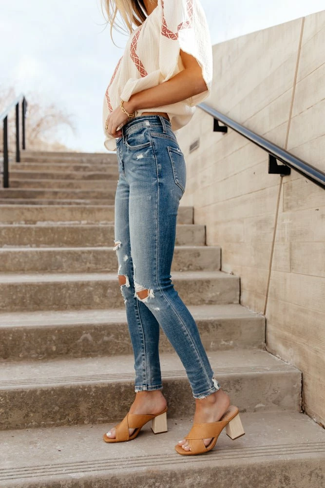 Brand new โค๏ธ PLASTIC Margot Distressed Skinny Denim - FINAL SALE ๐ Jeans โ 1 PLASTIC Margot Distressed Skinny Denim - FINAL SALE Jeans