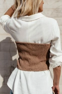 WORUI Theresa Top In Tan - FINAL SALE Tops